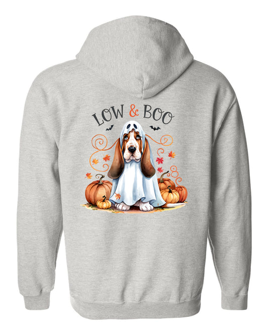 Basset Boo Crew Zip Up Hoodie