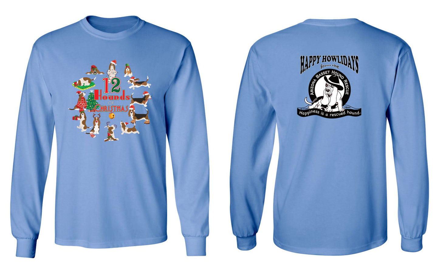 12 Hounds of Christmas Long Sleeve Shirt