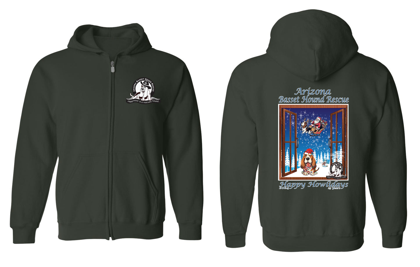 Happy Howlidays Zip Up Hoodie