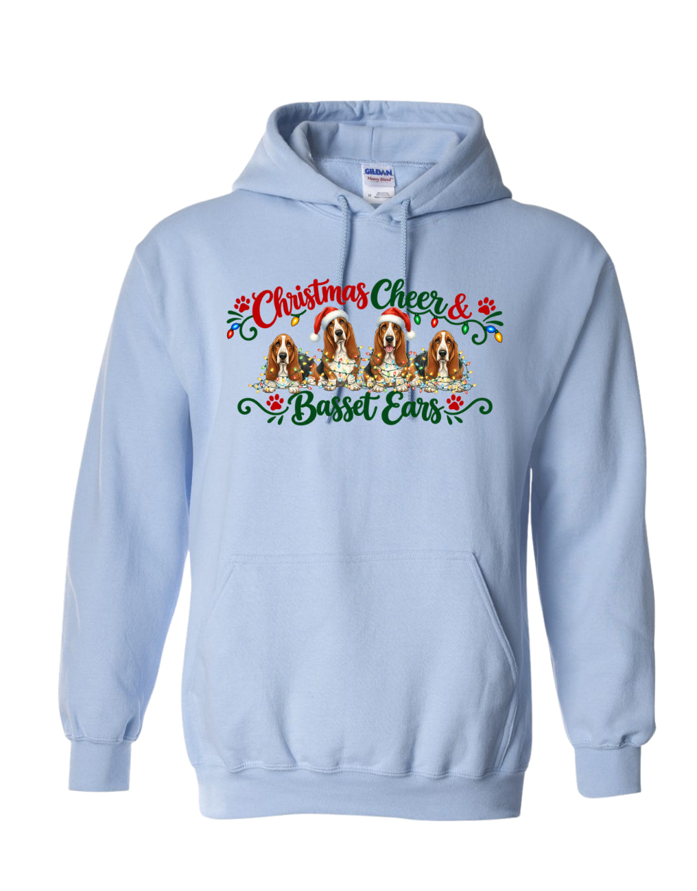 Christmas Cheer & Basset Ears Hoodie