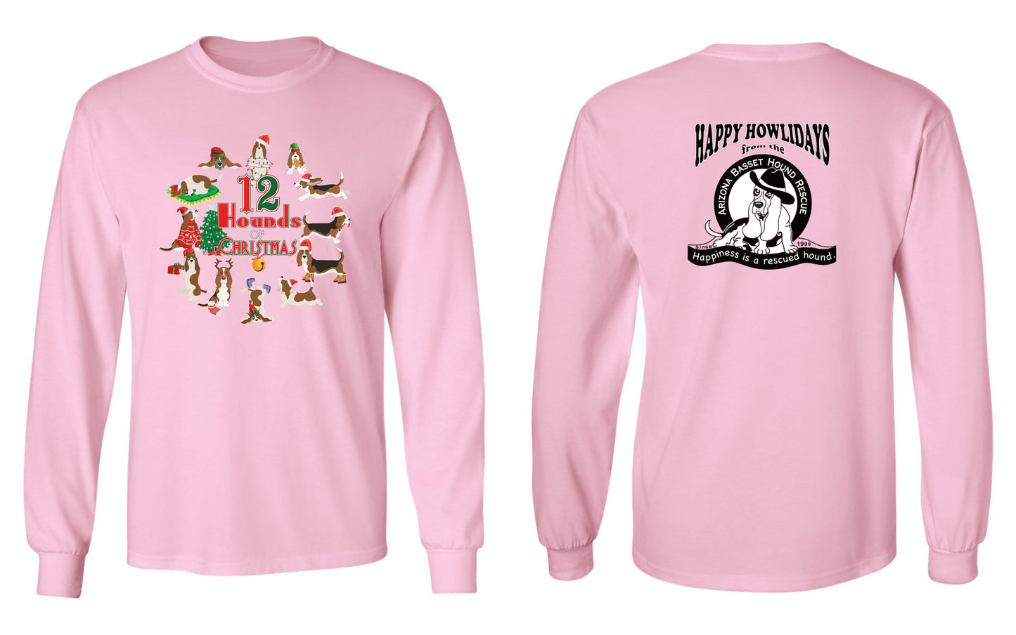 12 Hounds of Christmas Long Sleeve Shirt