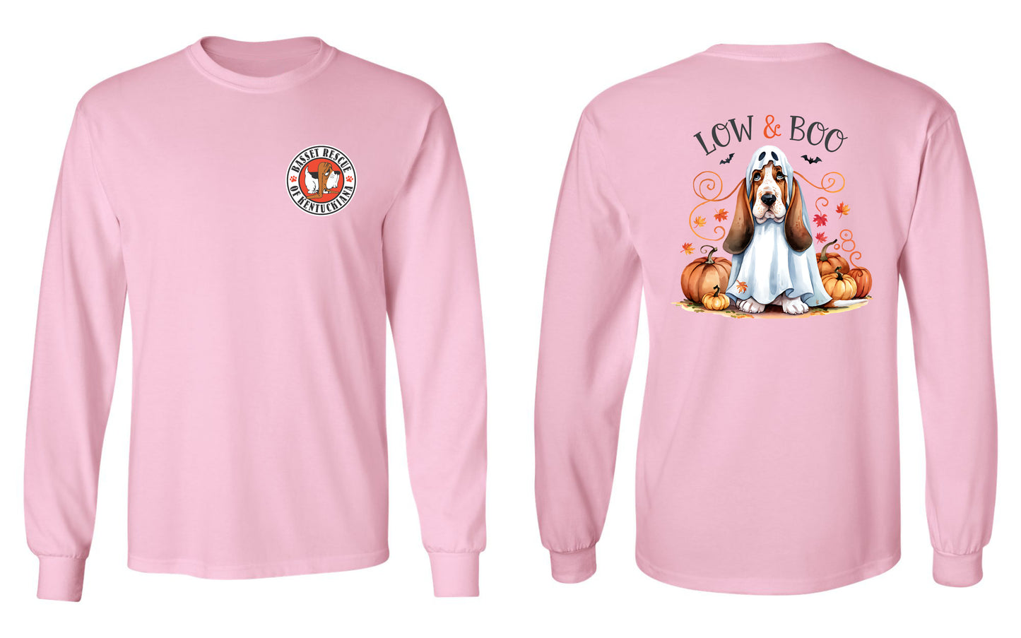 Basset Boo Crew Long Sleeve Shirt