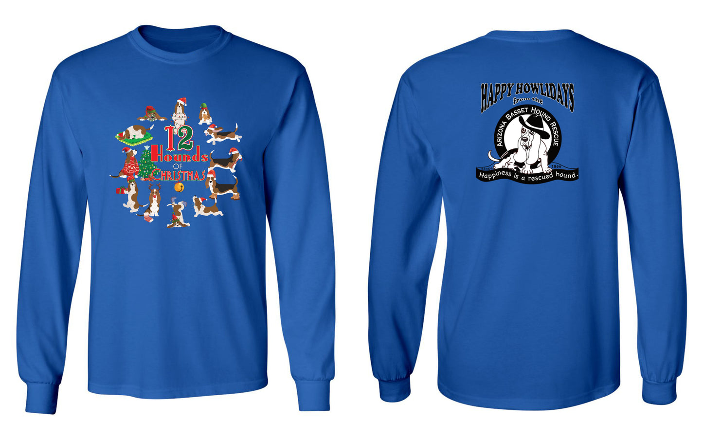 12 Hounds of Christmas Long Sleeve Shirt