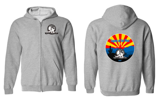 Desert Basset Hound Heritage Zip up Hoodie