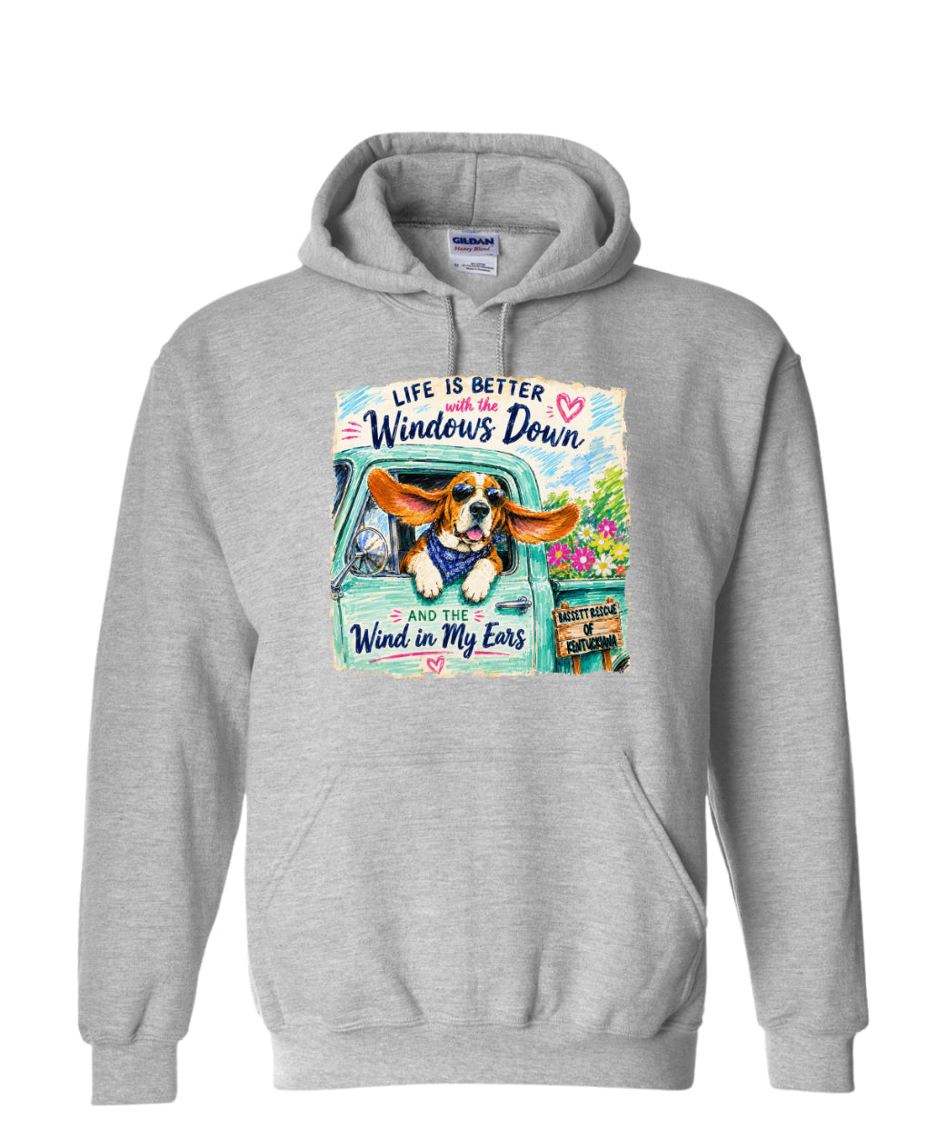 Life is Better with a Basset Hoodie