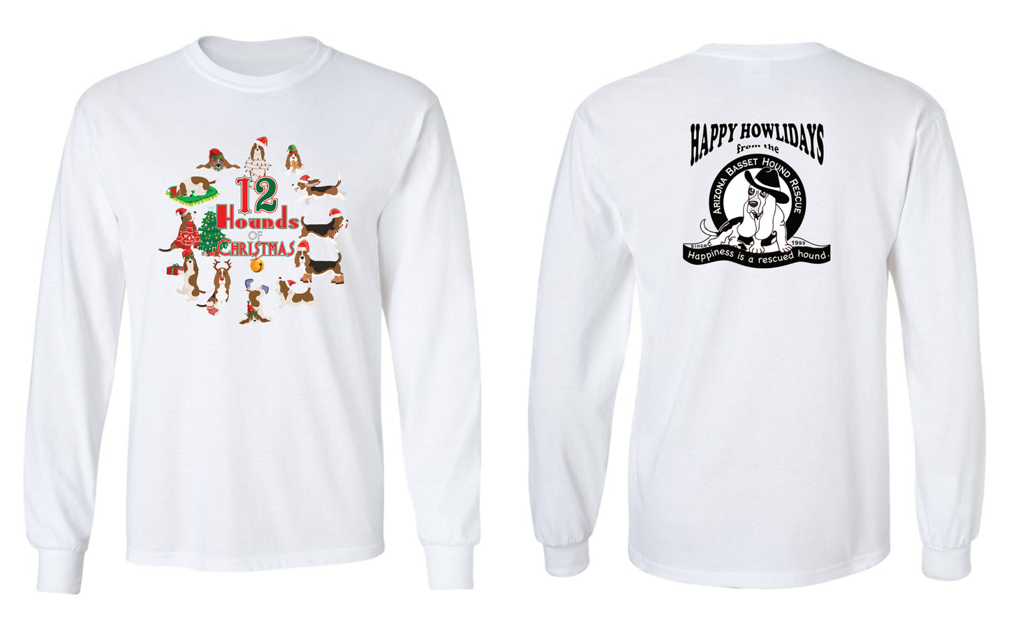 12 Hounds of Christmas Long Sleeve Shirt
