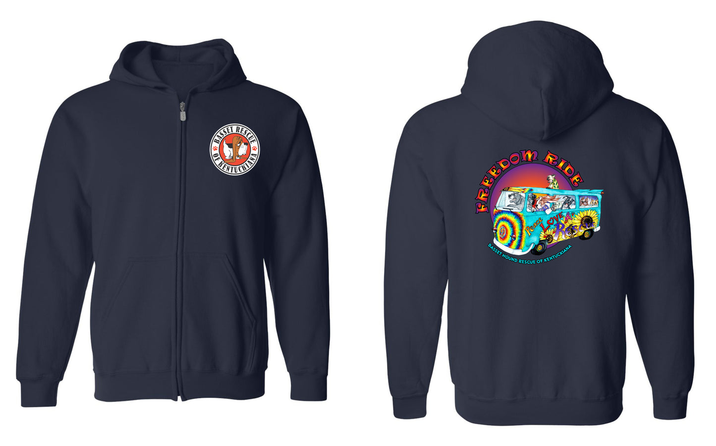 Van Freedom Ride Zip Up Hoodies