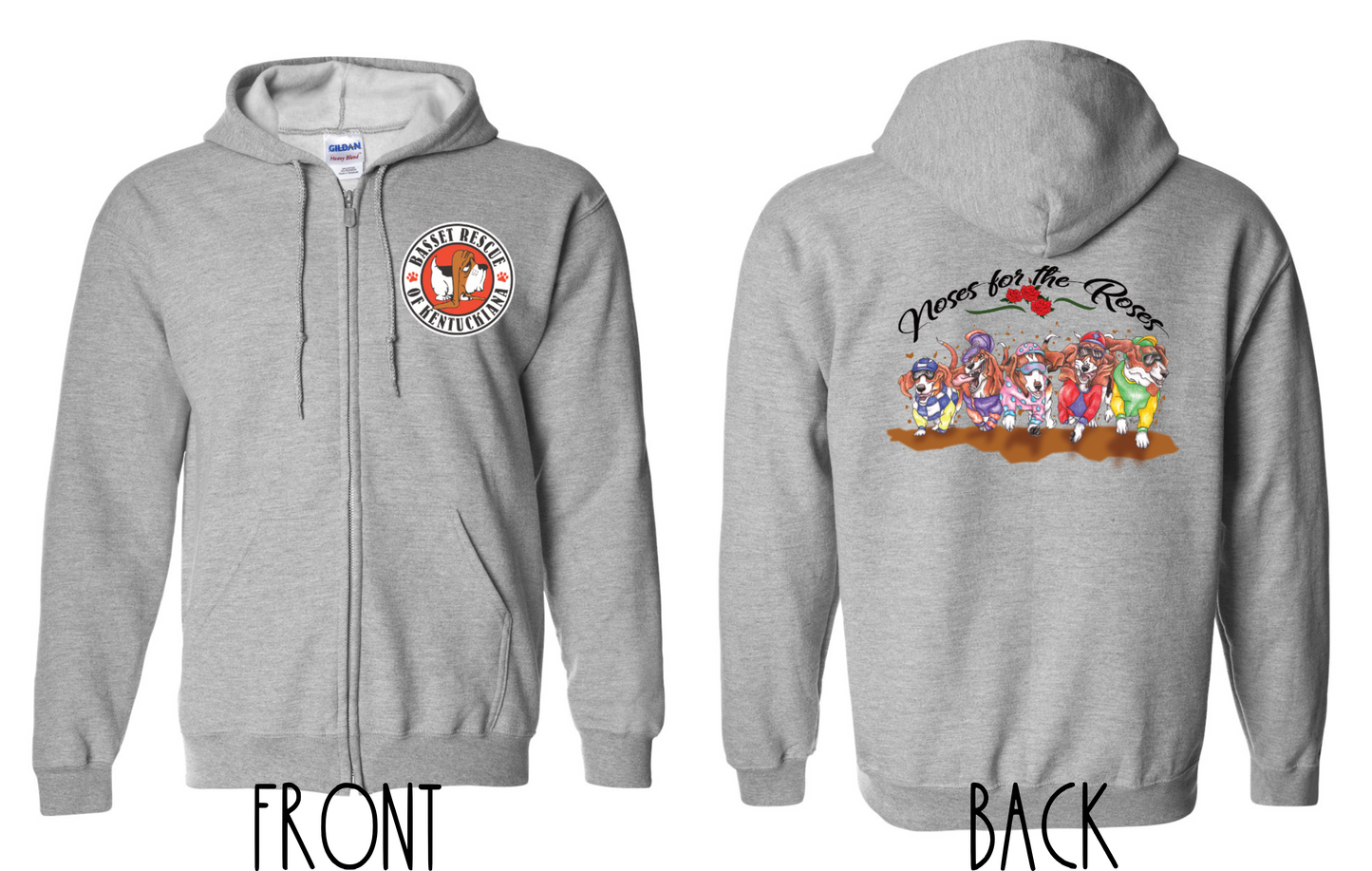Noses for the Roses Zip Up Hoodies