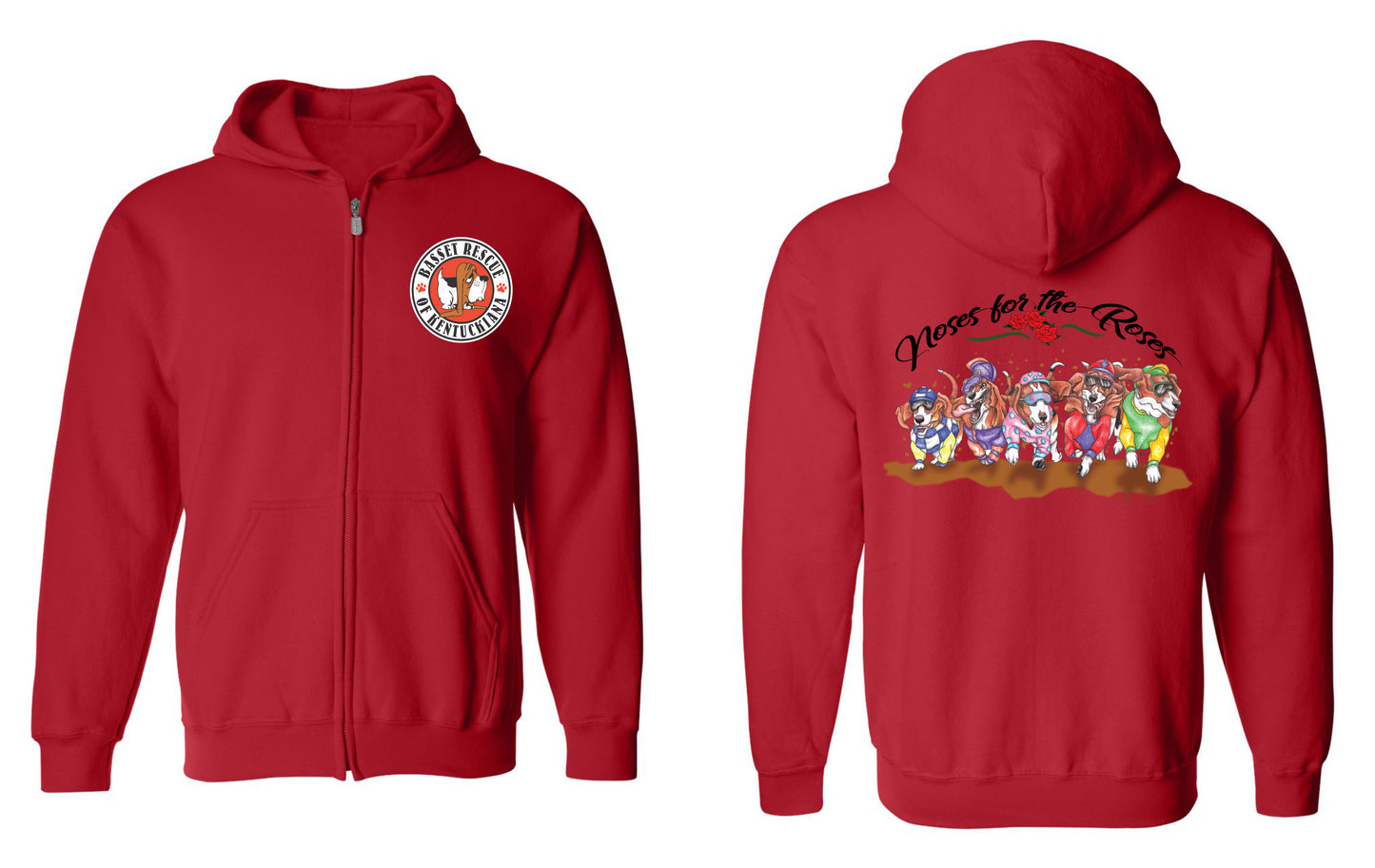 Noses for the Roses Zip Up Hoodies