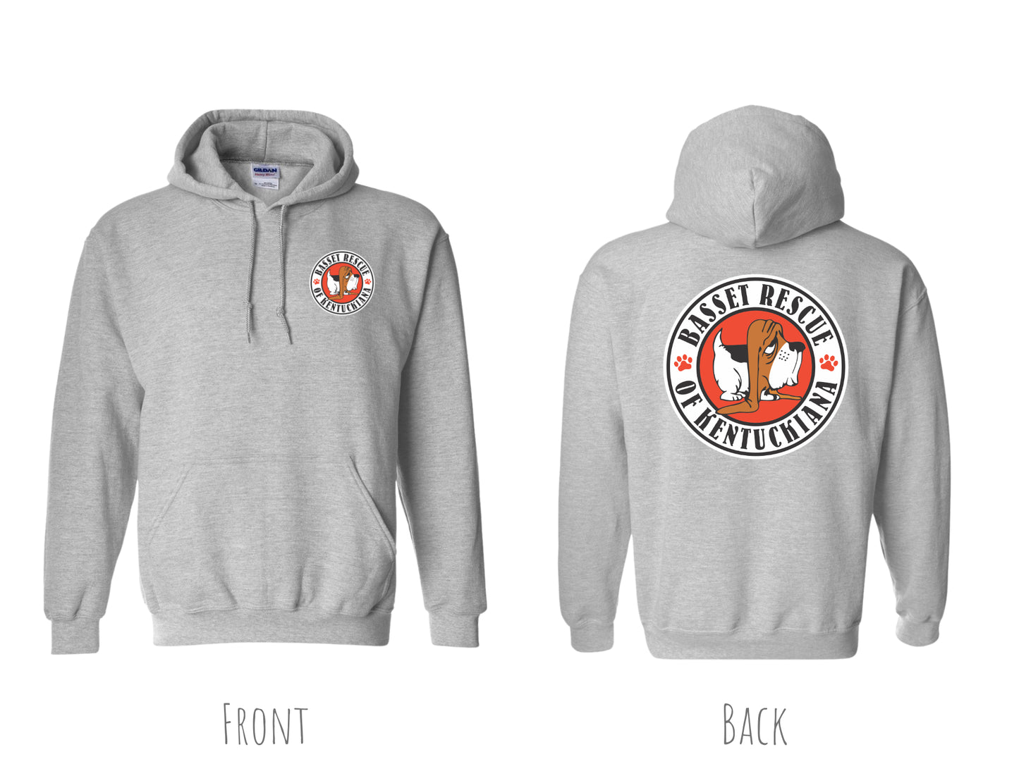 Basset Rescue of Kentuckiana Logo Hoodie