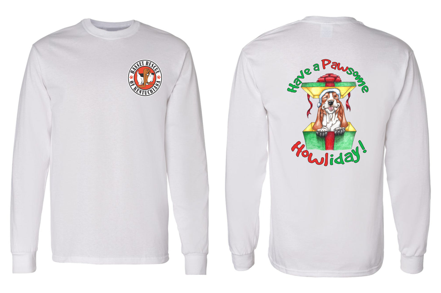 Holiday Basset Long Sleeve Shirt