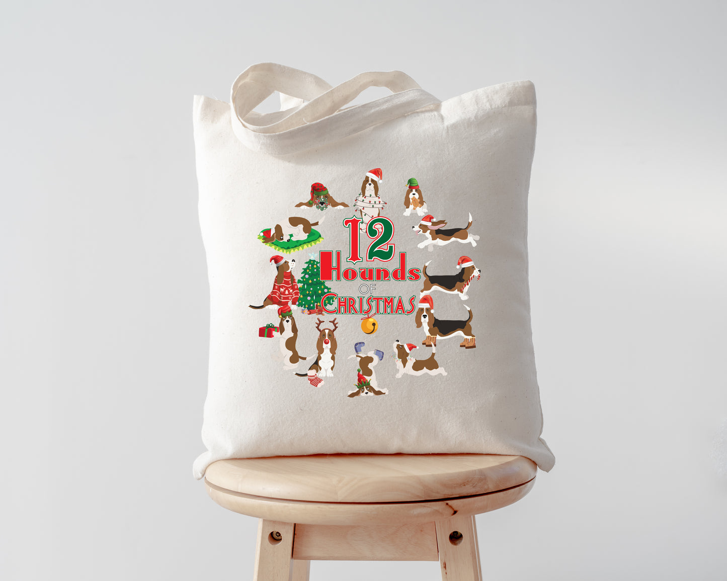 12 Hounds of Christmas Tote