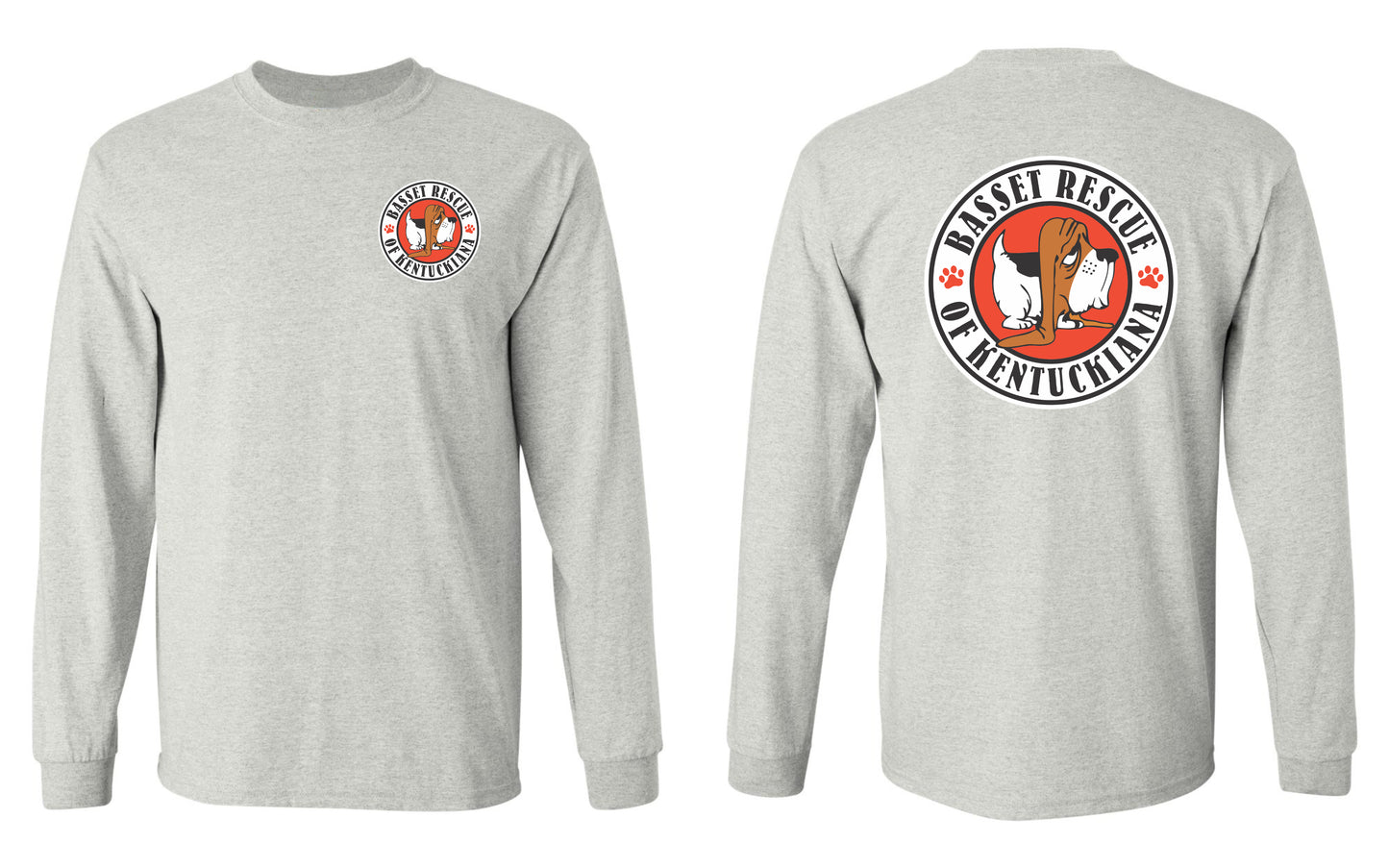 Basset Rescue of Kentuckiana Logo Long Sleeve Shirt