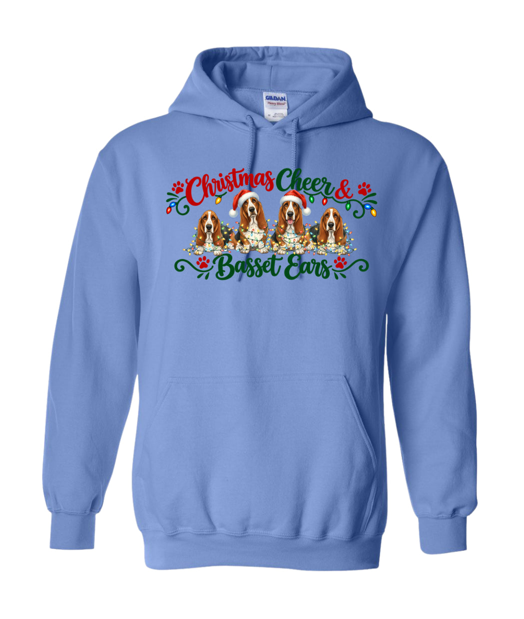 Christmas Cheer & Basset Ears Hoodie