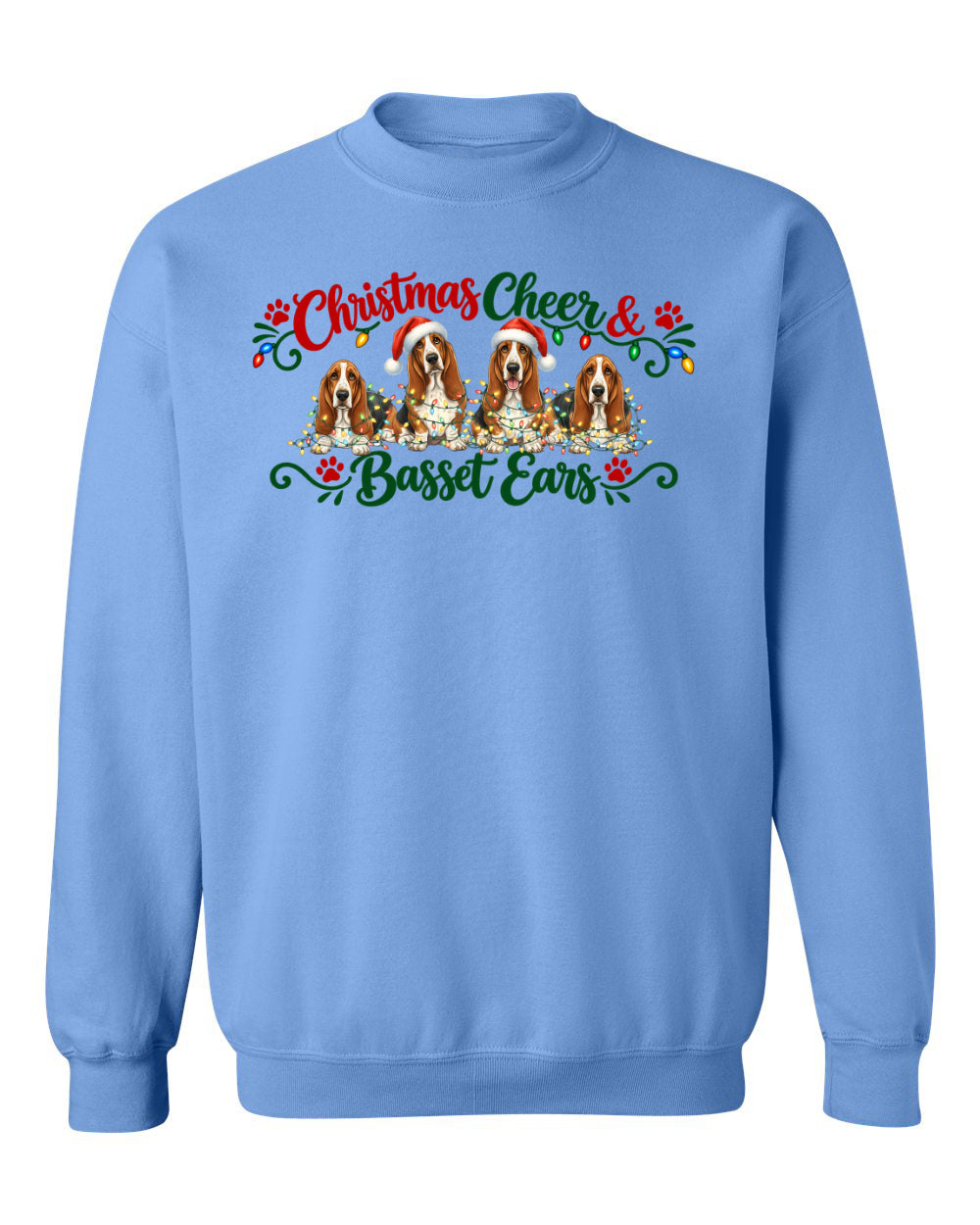Christmas Cheer & Basset Ears Sweatshirt