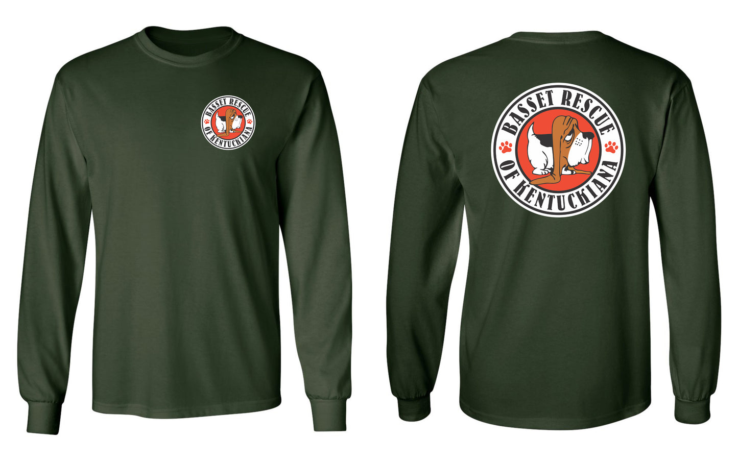 Basset Rescue of Kentuckiana Logo Long Sleeve Shirt