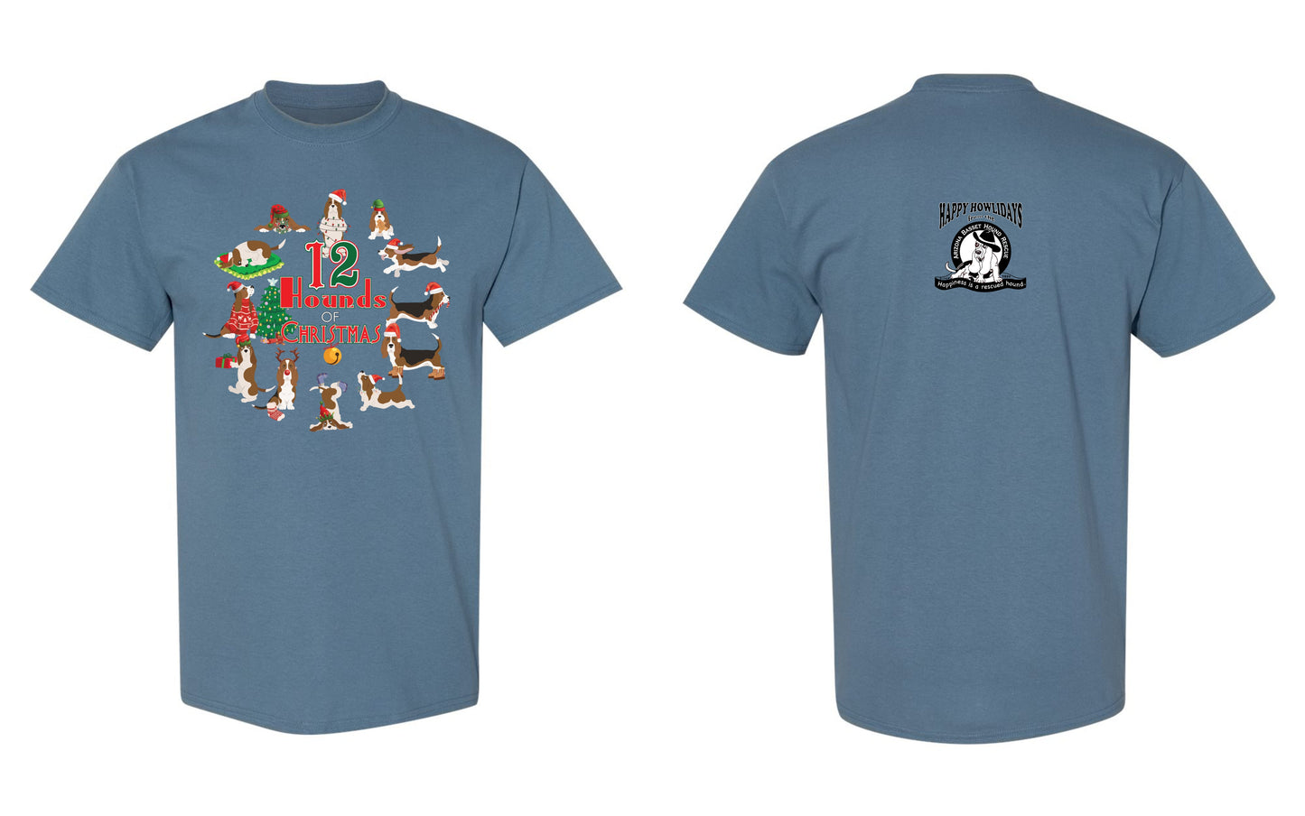 12 Hounds of Christmas Children's Shirt *10 colors*