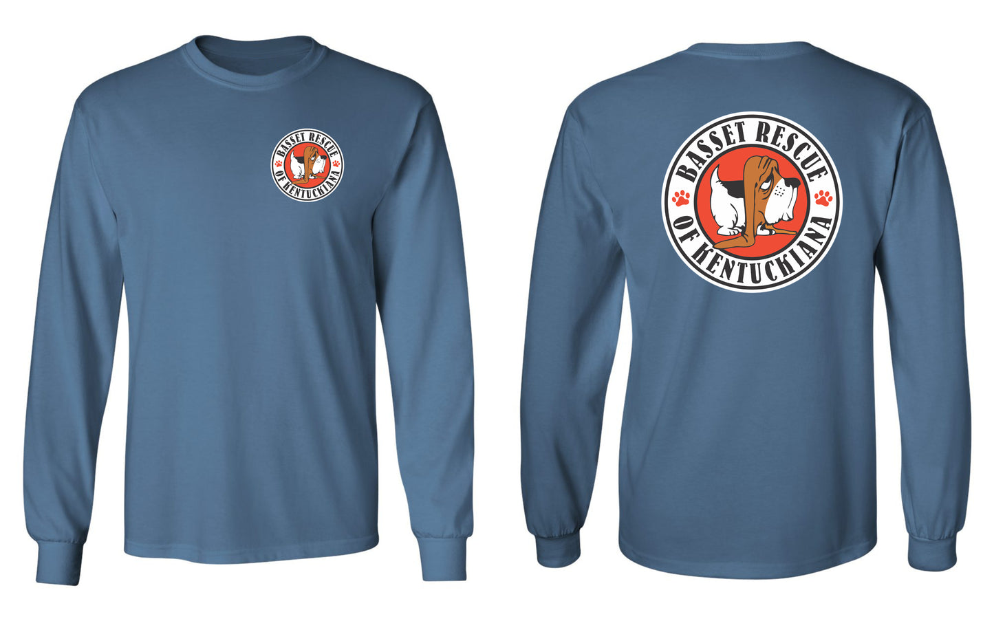 Basset Rescue of Kentuckiana Logo Long Sleeve Shirt