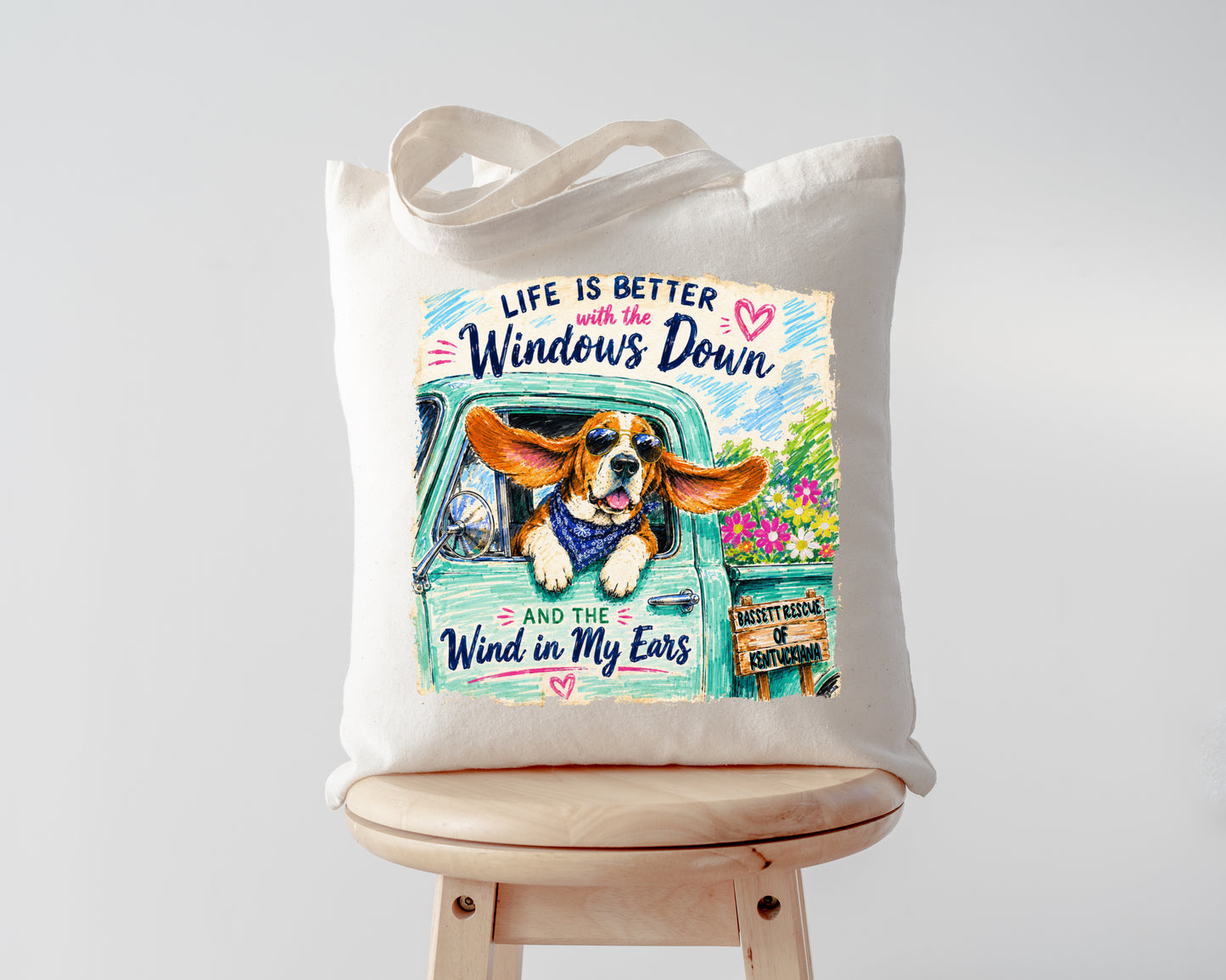 Life is Better with a Basset Tote