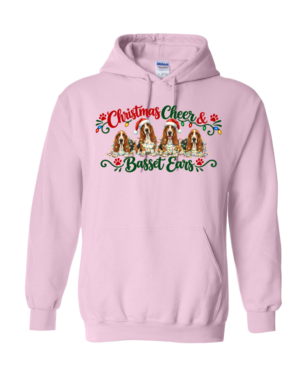 Christmas Cheer & Basset Ears Hoodie