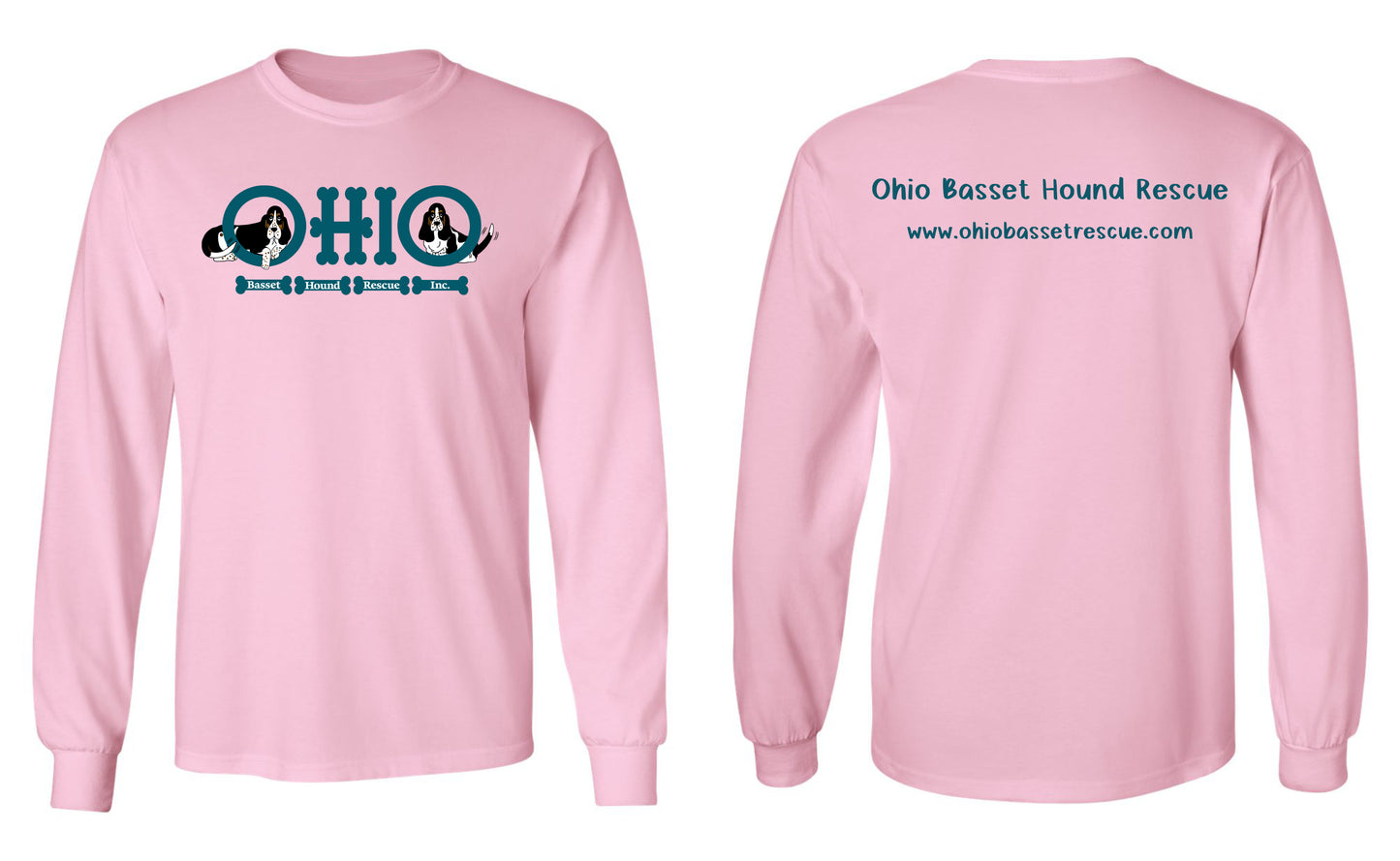 Ohio Basset Hound Rescue Logo Long Sleeve Shirt