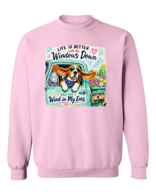 Life is Better with a Basset Sweatshirt