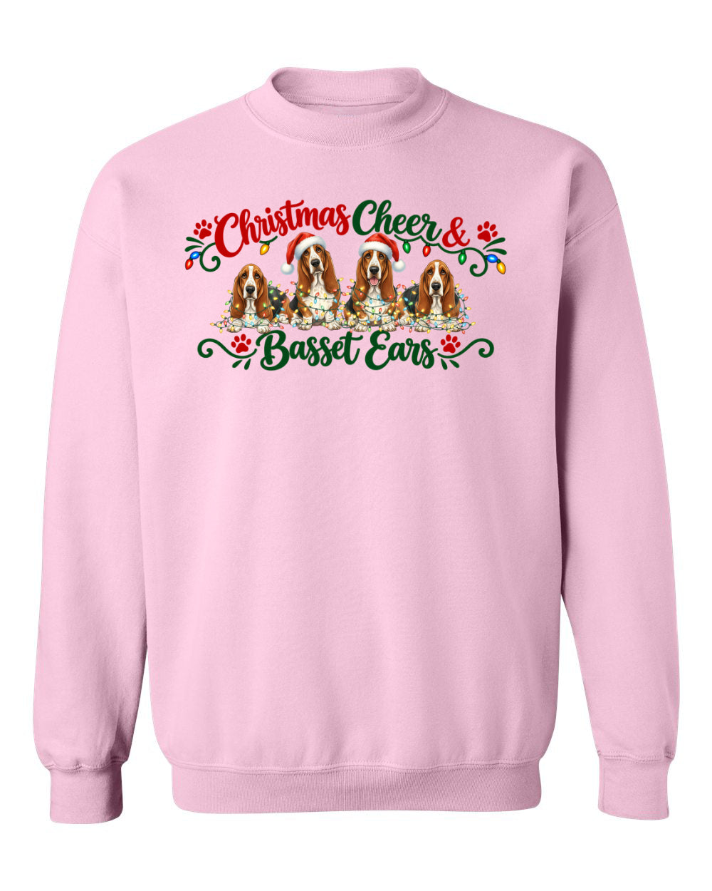 Christmas Cheer & Basset Ears Sweatshirt