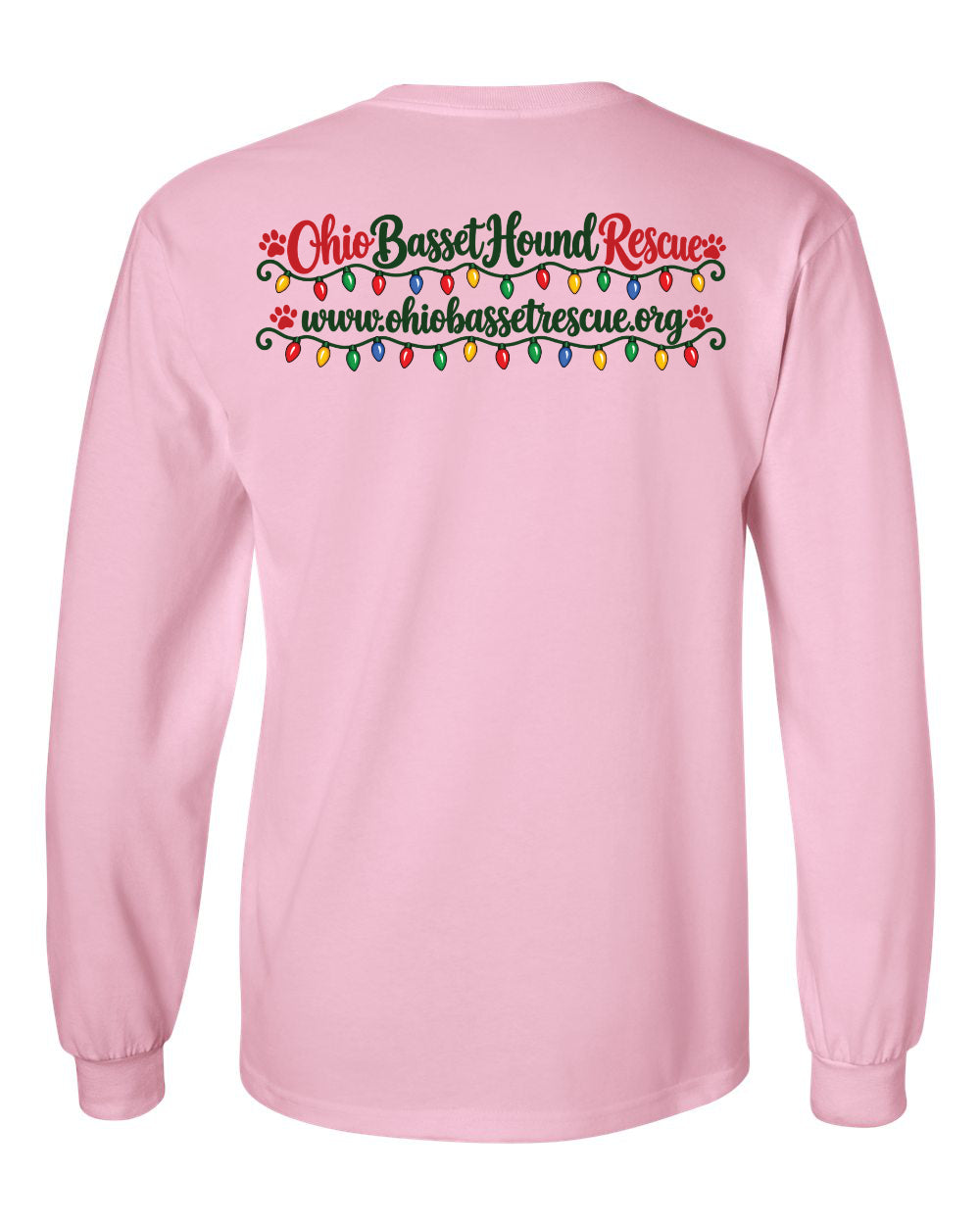 Christmas Cheer & Basset Ears Long Sleeve Shirt