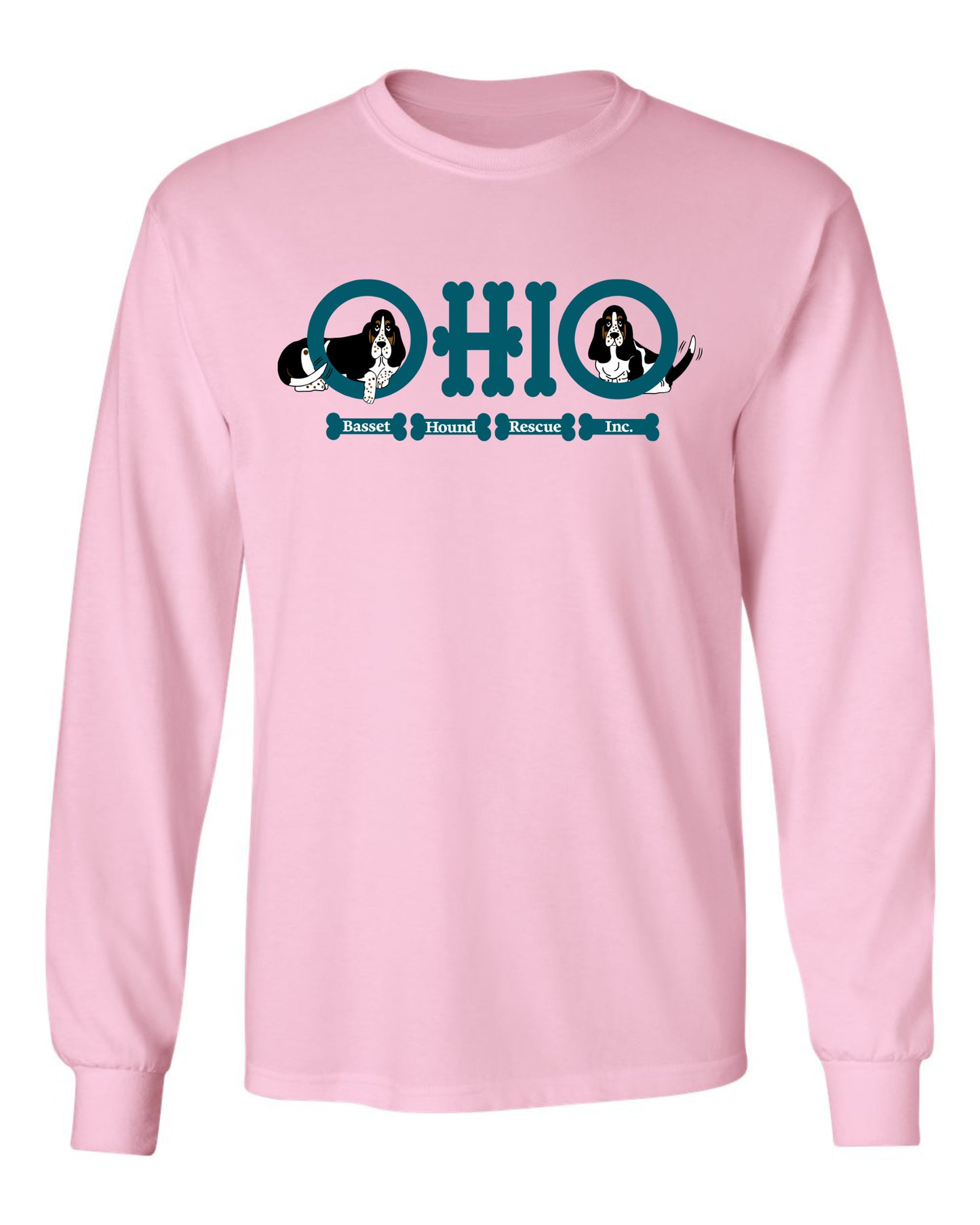 Ohio Basset Hound Rescue Logo Long Sleeve Shirt