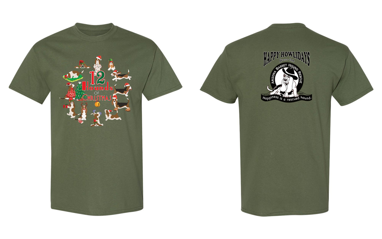 12 Hounds of Christmas Shirt