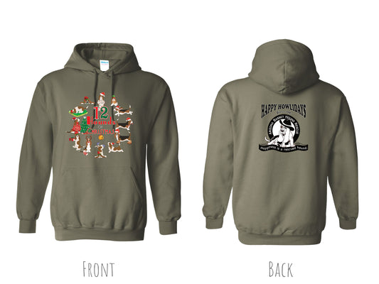 12 Hounds of Christmas Hoodie *8 colors*