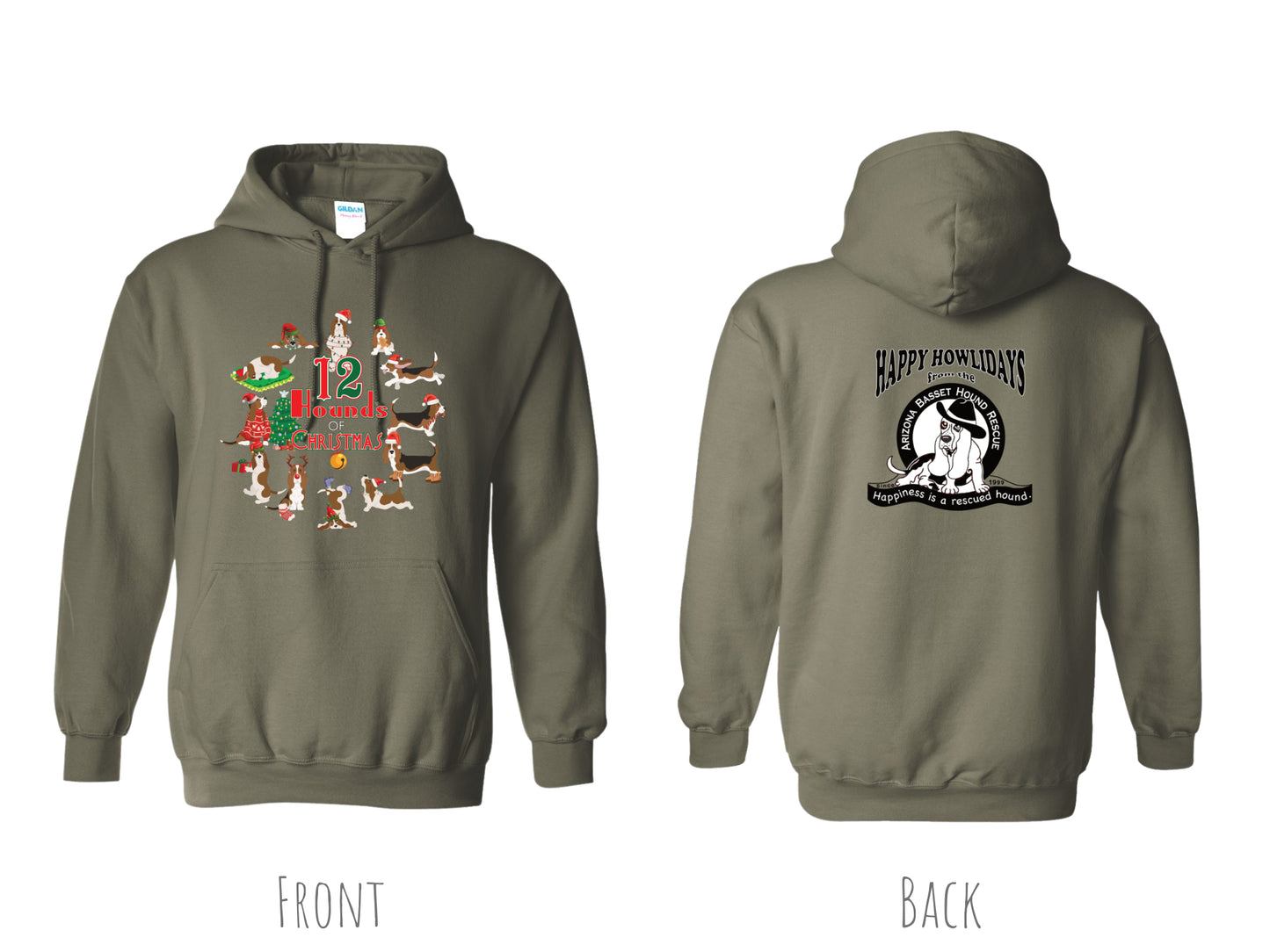 12 Hounds of Christmas Hoodie