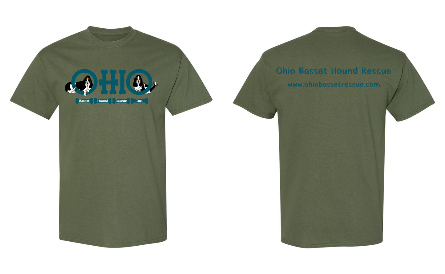 Ohio Basset Hound Rescue Logo Shirt