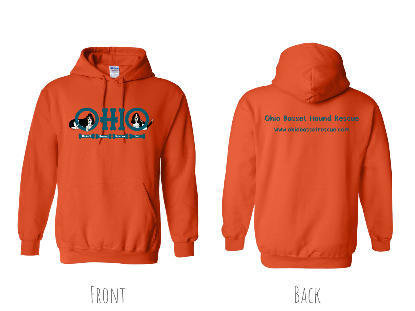 Ohio Basset Hound Rescue Logo Hoodie