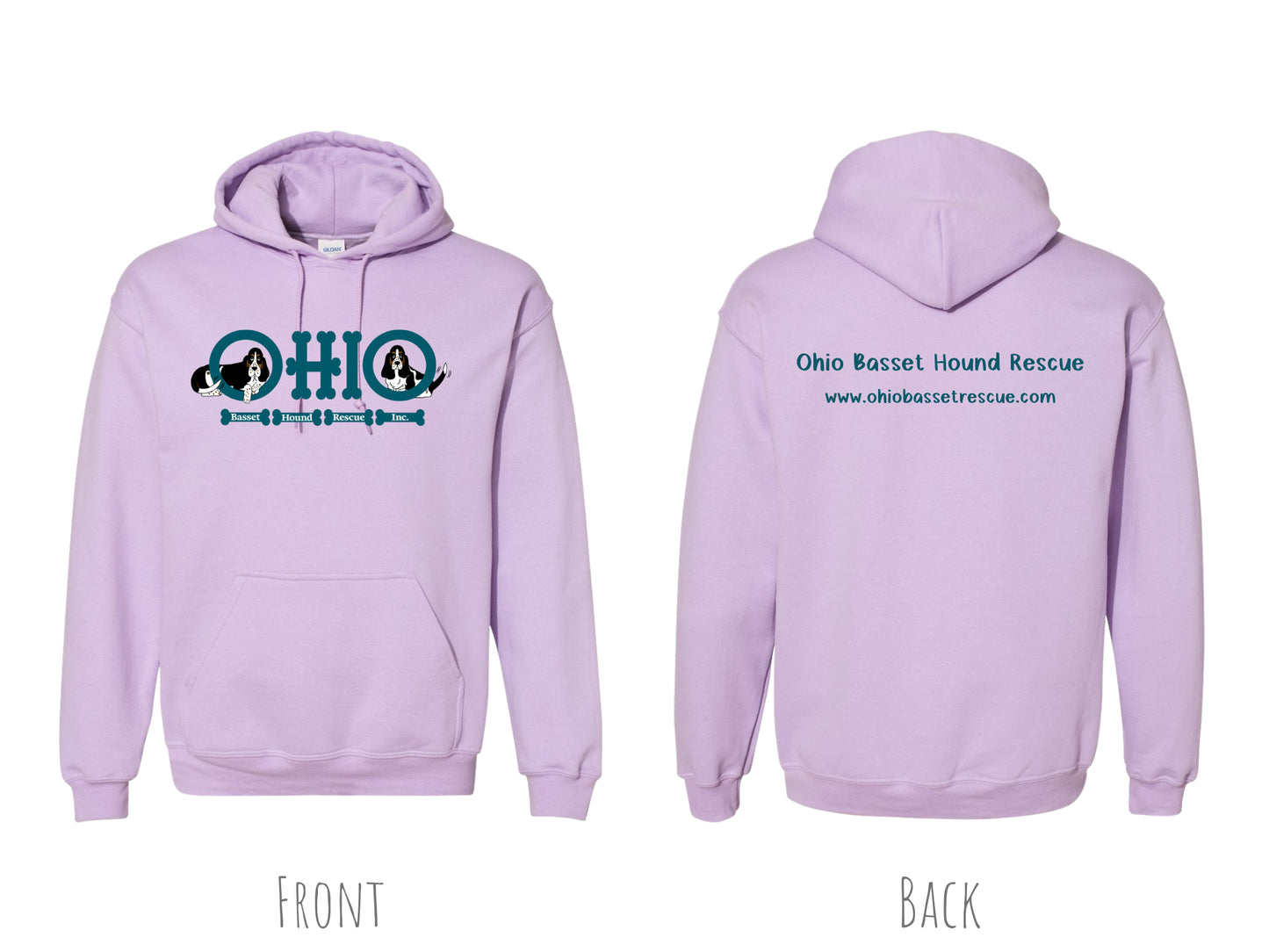 Ohio Basset Hound Rescue Logo Hoodie