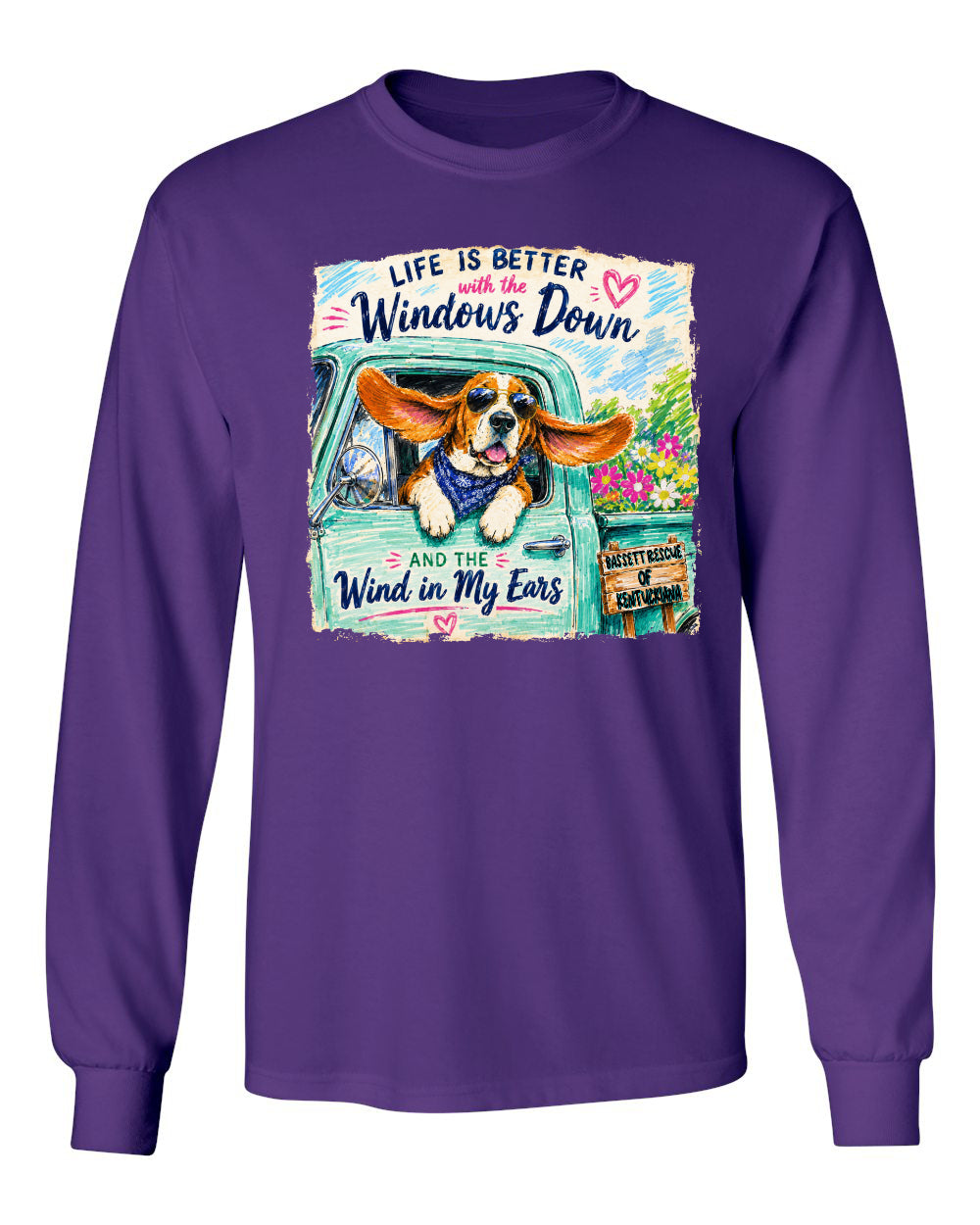 Life is Better with a Basset Long Sleeve Shirt