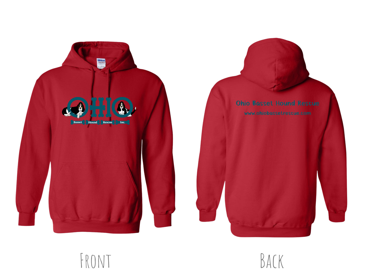 Ohio Basset Hound Rescue Logo Hoodie