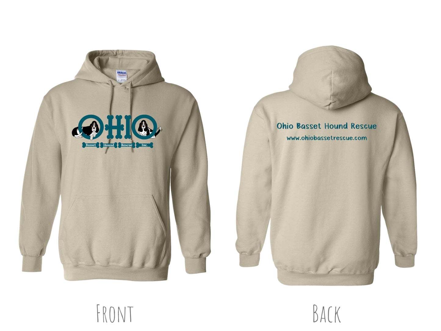 Ohio Basset Hound Rescue Logo Hoodie