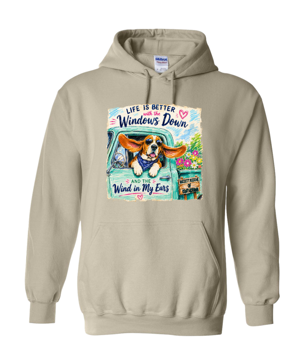 Life is Better with a Basset Hoodie