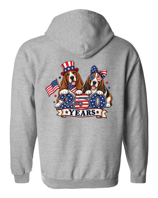 250 Years of American & Floppy Ears Zip Up Hoodie