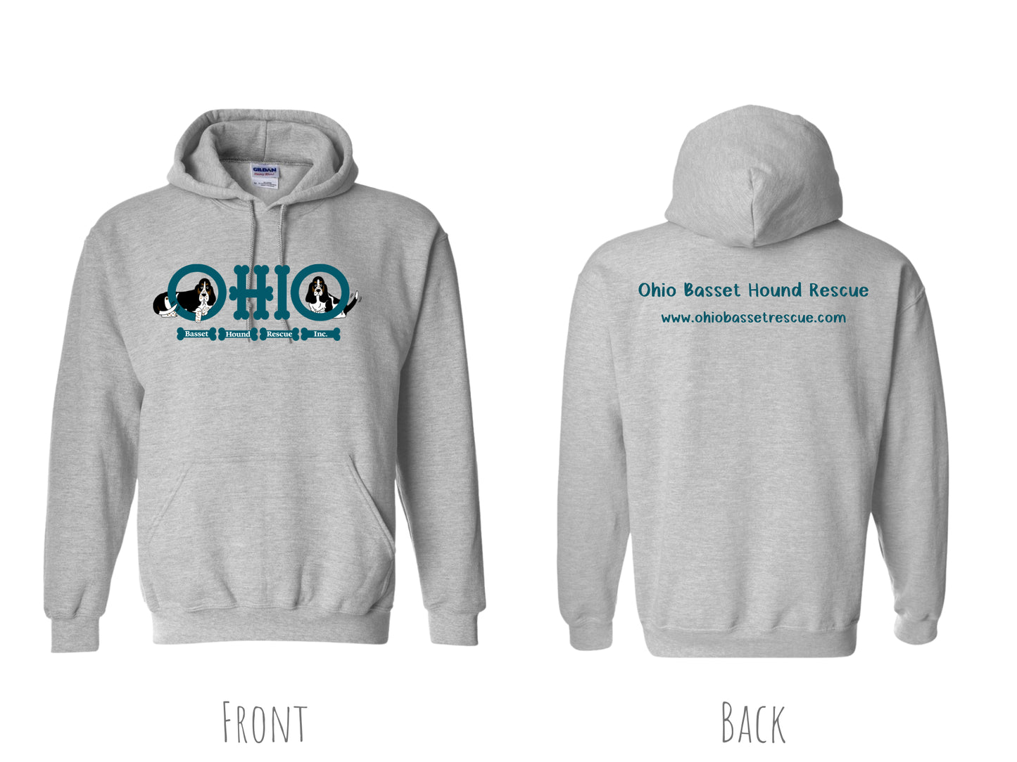 Ohio Basset Hound Rescue Logo Hoodie