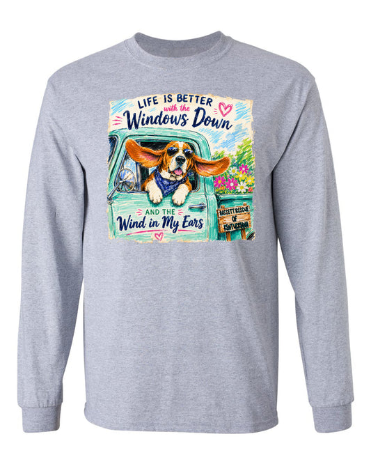 Life is Better with a Basset Long Sleeve Shirt