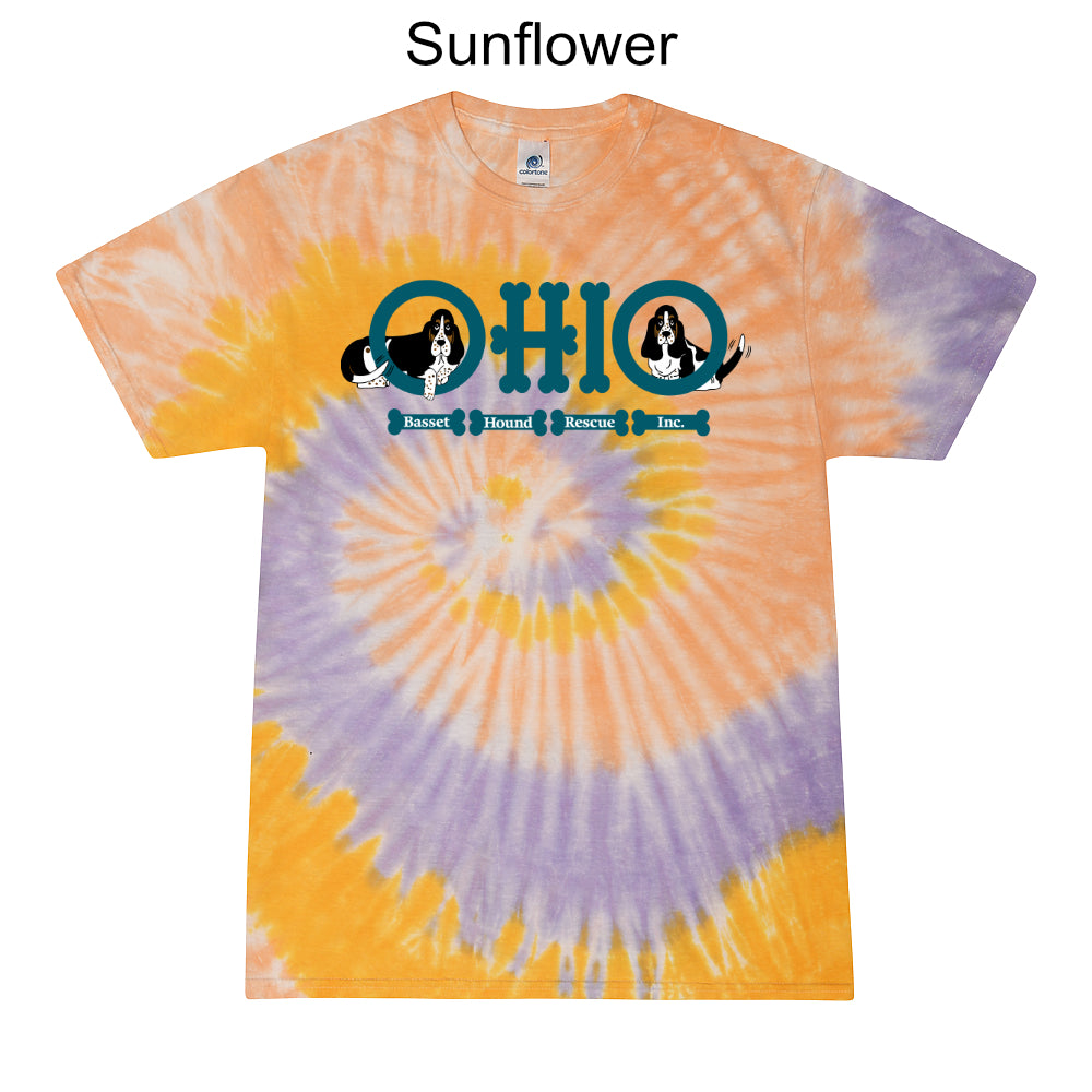 Ohio Basset Hound Rescue Tie Dye Logo Shirt