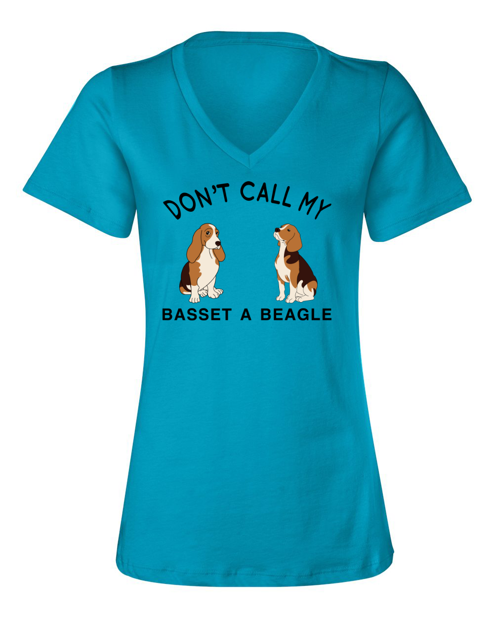 Don't call my Basset a Beagle Womens V-neck Shirts