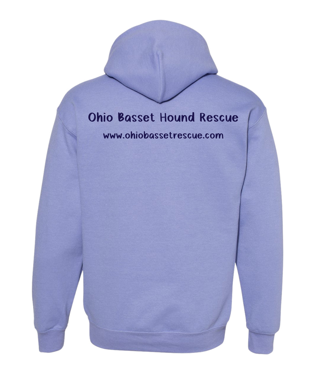 Peace, Love, Basset Hoodie