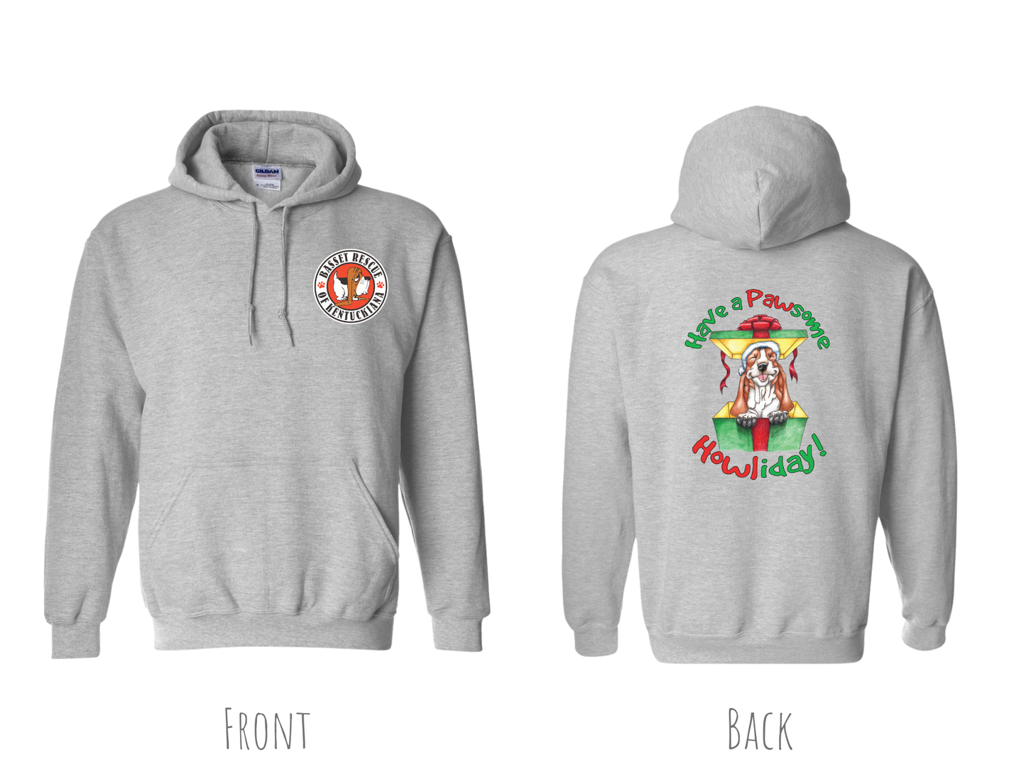 Holiday Basset Hoodie *7 COLORS*