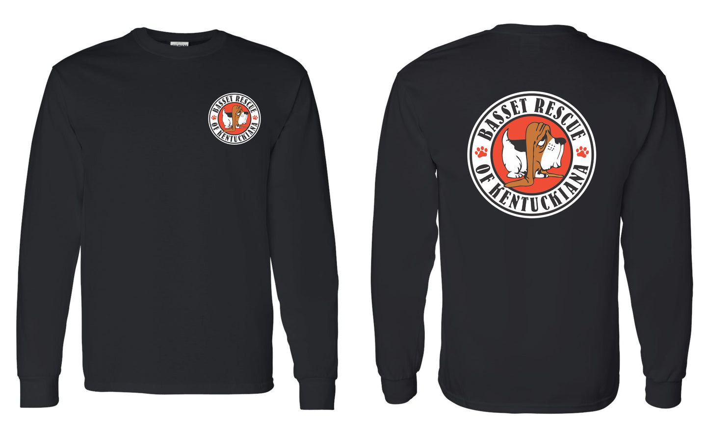 Basset Rescue of Kentuckiana Logo Long Sleeve Shirt