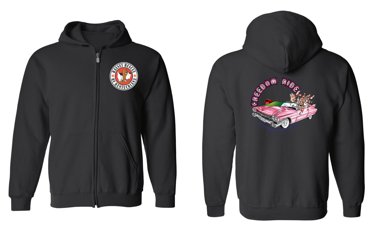 Cadillac Freedom Ride Zip Up Hoodie