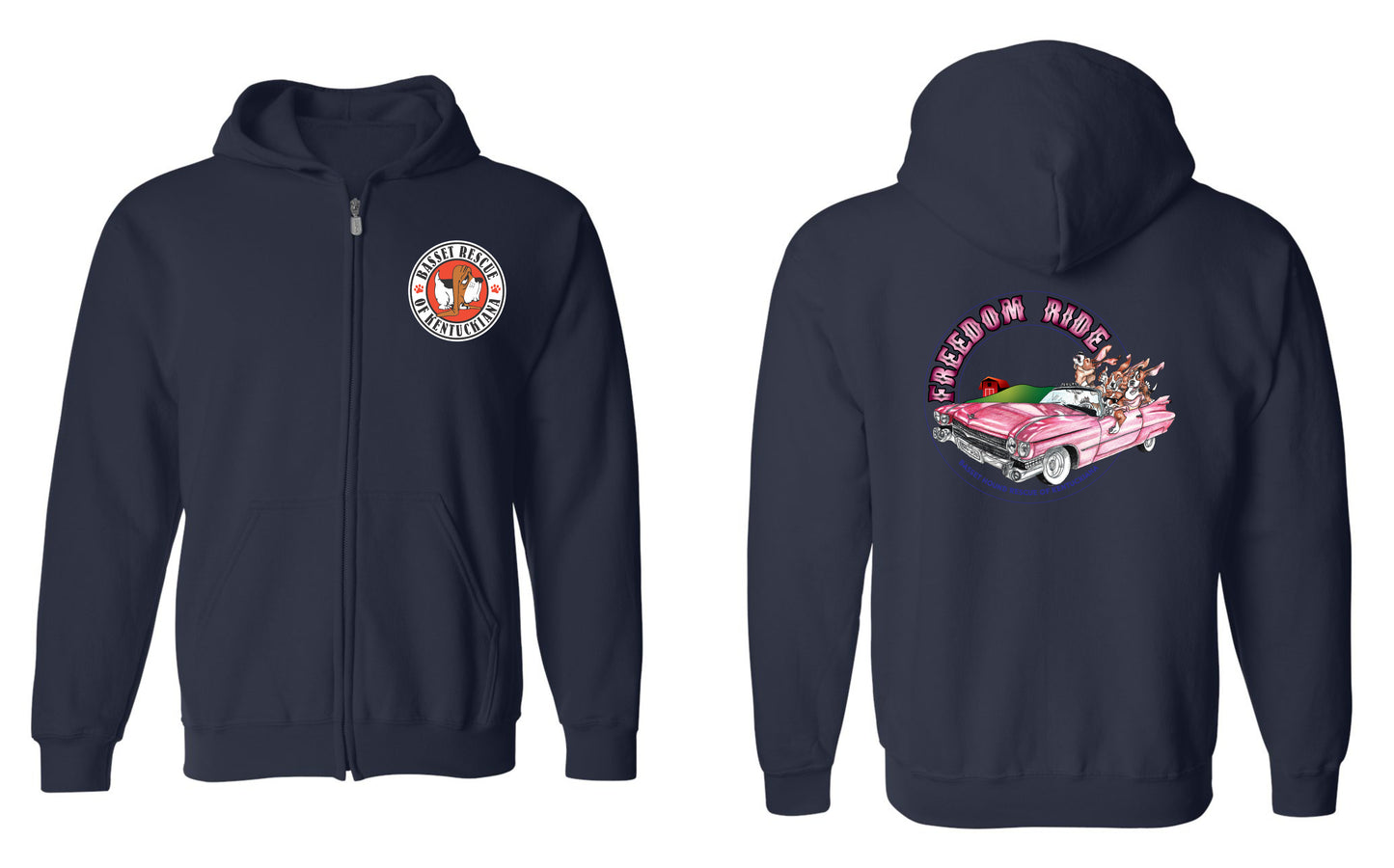 Cadillac Freedom Ride Zip Up Hoodie