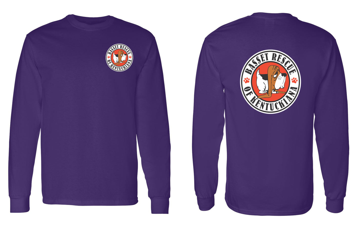 Basset Rescue of Kentuckiana Logo Long Sleeve Shirt